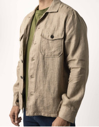 Castello d'Oro Beige Linen Safari Jacket thumbnail 2